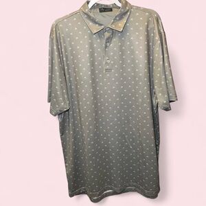 Byron Nelson grey polo shirt with floral pattern